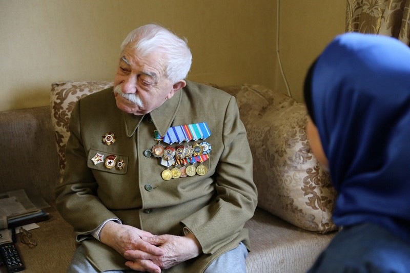 Ветеран ВОВ принял башларовцев у себя в гостях