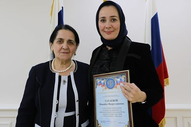 Нажабат Татаева была отмечена благодарственным письмом