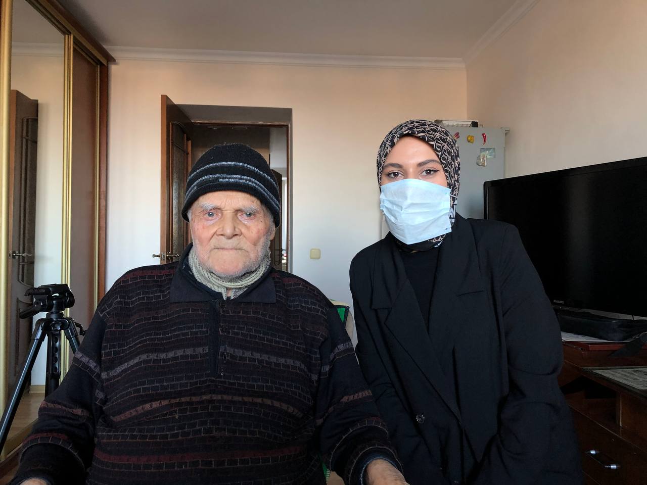 В гостях у ветерана ВОВ Ахмед-Наби Апашева