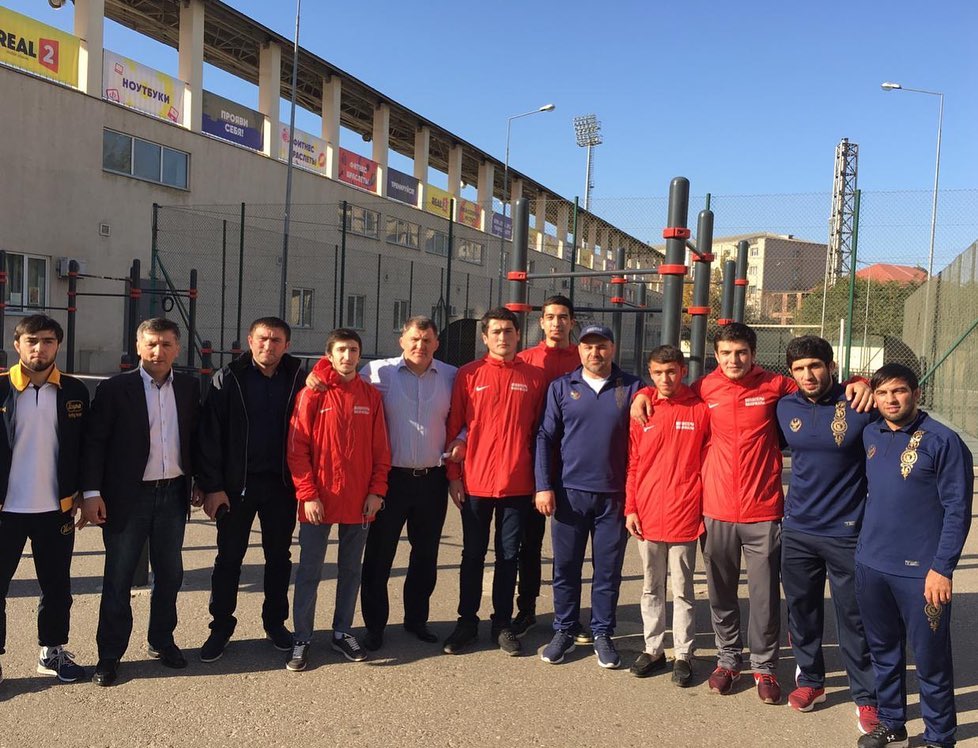 Встреча сборной команды по вольной борьбе РД